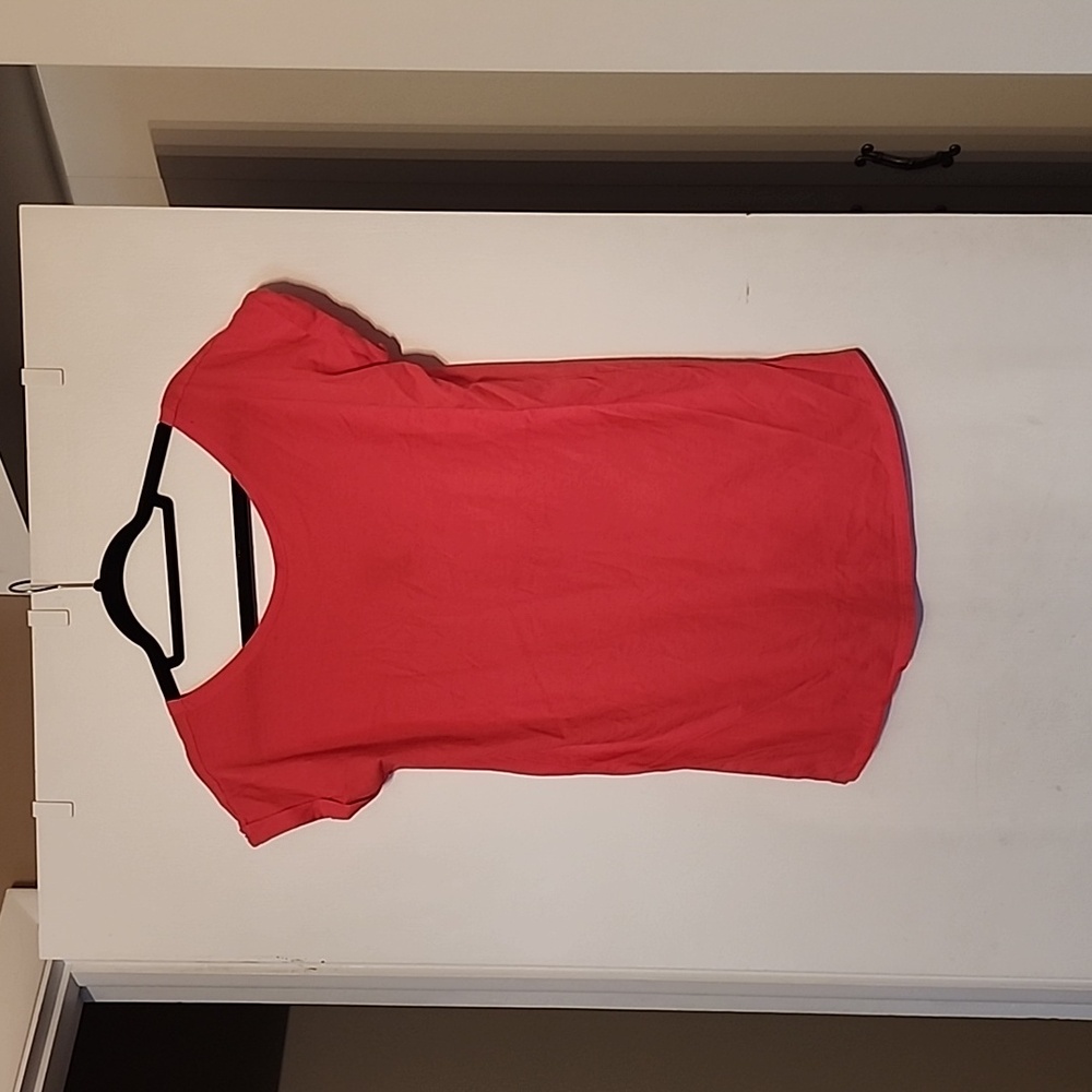 Coral Off the Shoulder Ladies Shirt, Size Small